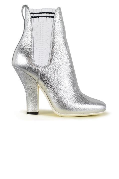 fendi heels silver|fendi heeled boots.